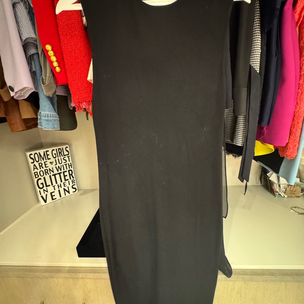 Vince Black Long Sleeve Sheath Dress